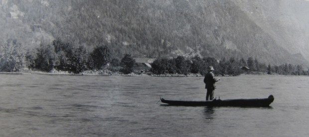 Kun stangfisk og trolling i selve Bandak er lov. Bildet er tatt i 1928